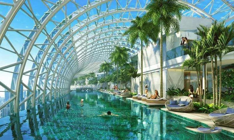 “重慶之帆” 上即將呈現(xiàn)國(guó)內(nèi)海拔最高無(wú)邊際泳池